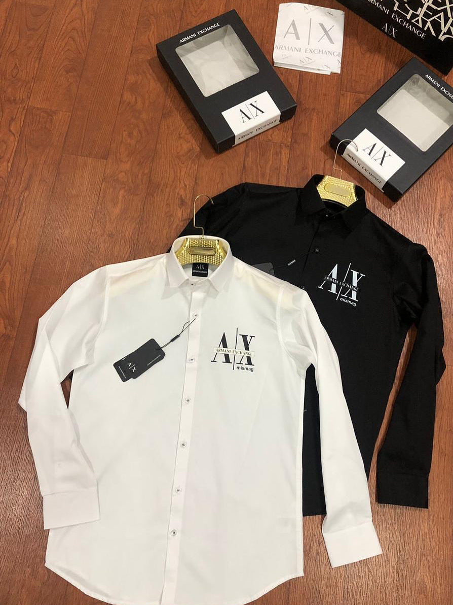 ARMANI EXCHANGE AX BLACK SHIRT