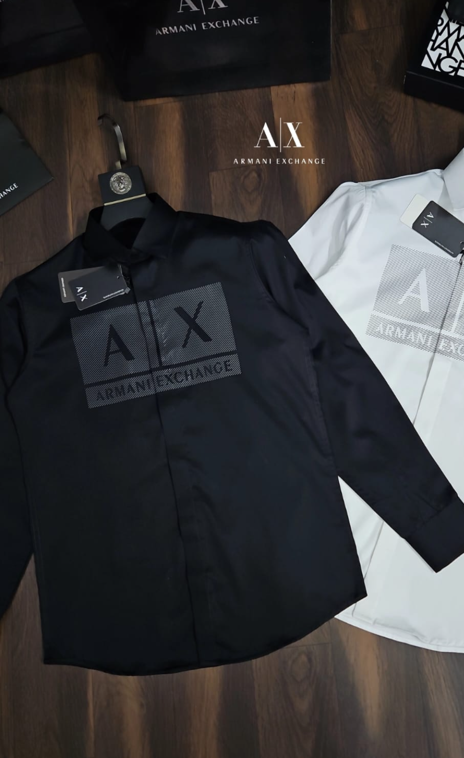 ARMANI EXCHANGE BLACK SHIRT
