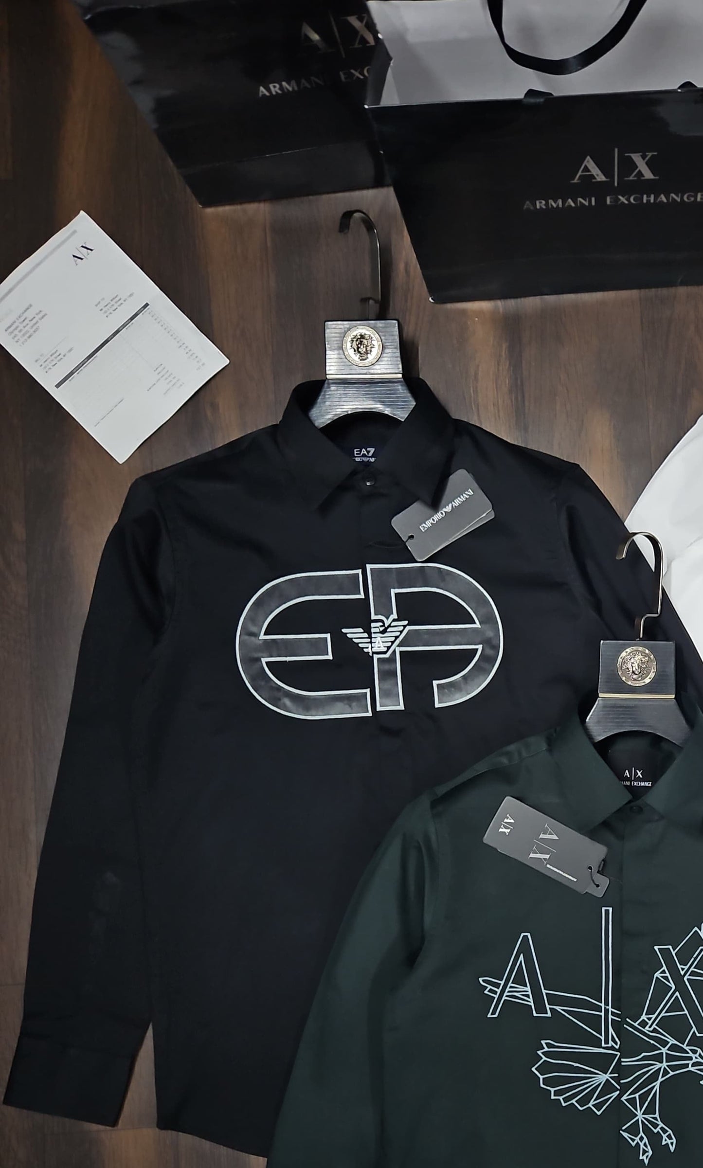 ARMANI EXCHANGE AX BLACK SHIRT