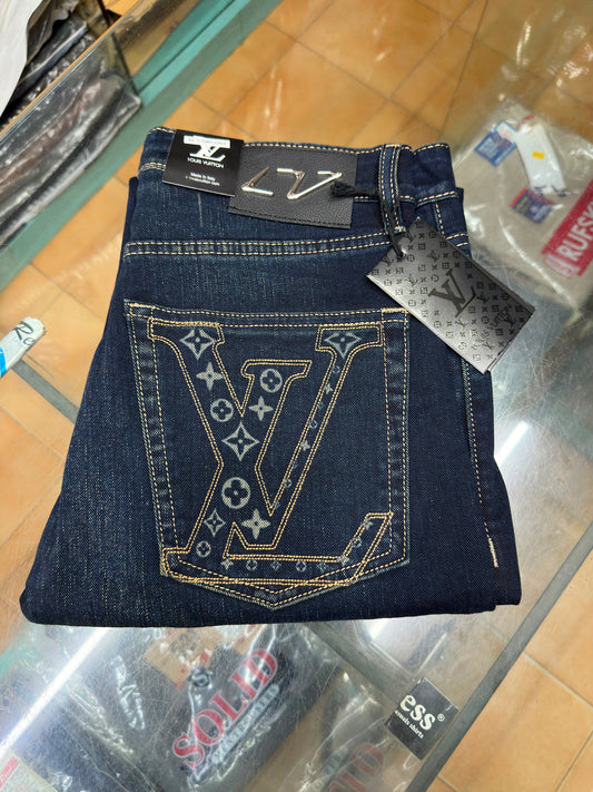 LOUIS VUITTON DARK BLUE JEANS