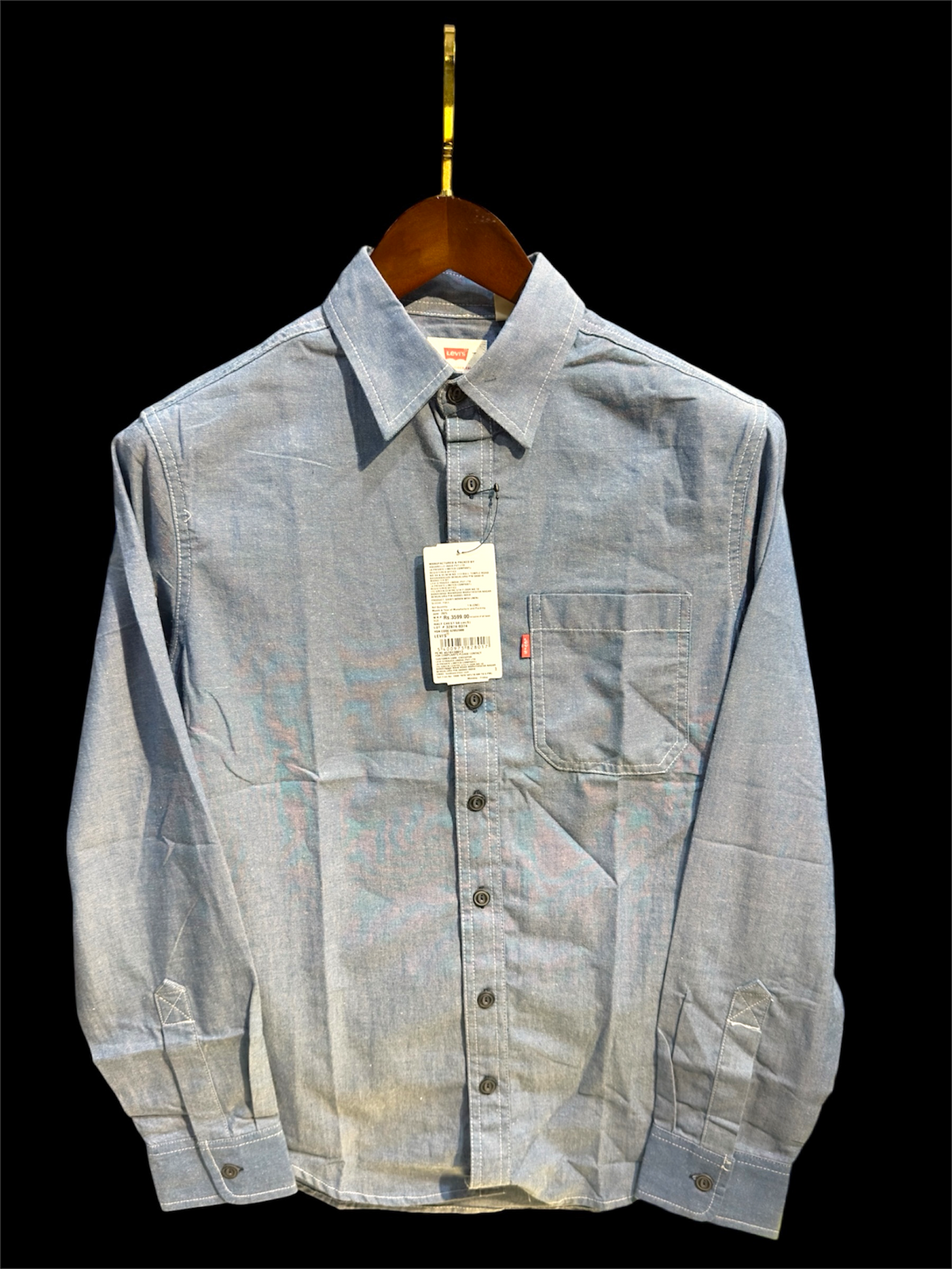 LEVI,s SILKY DENIM SKY BLUE SHIRT