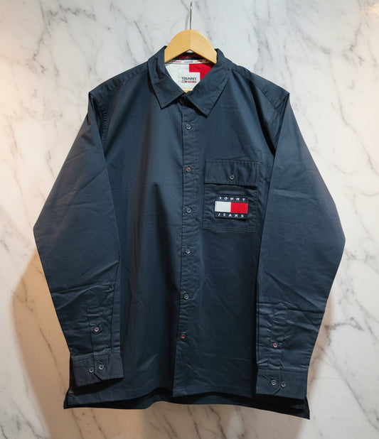 TOMMY HILFIGER CHARCOAL GREY SHIRT