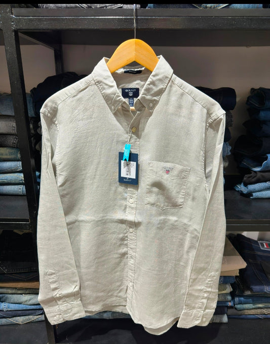 GANT LINEN OFF WHITE SHIRT