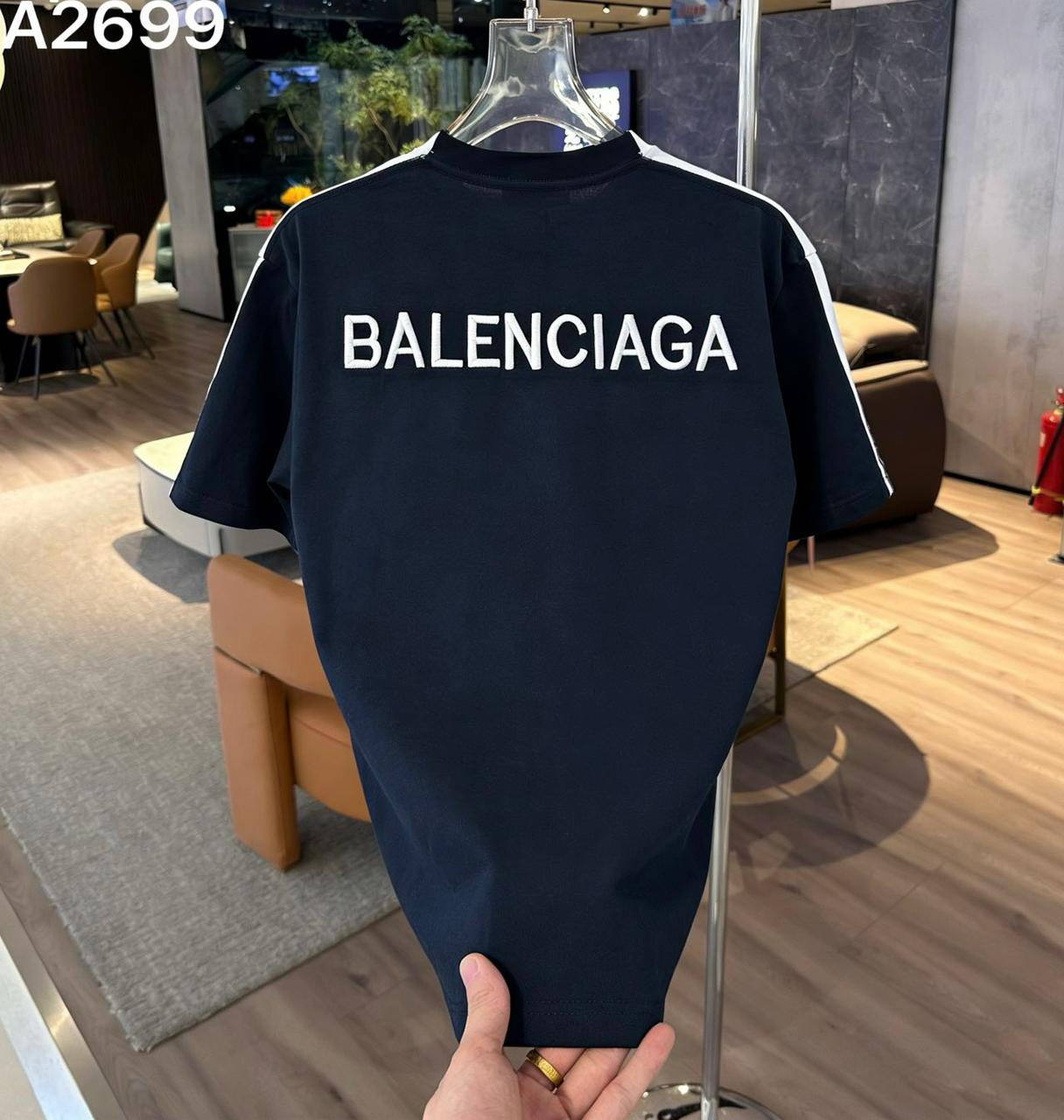 BALENCIAGA IMPORTED LUXURY HIGH QUALITY NAVY BLUE TSHIRT