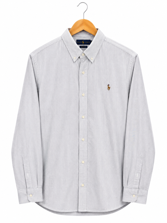 POLO RALPH LAUREN LINEN LIGHT GREY SHIRT
