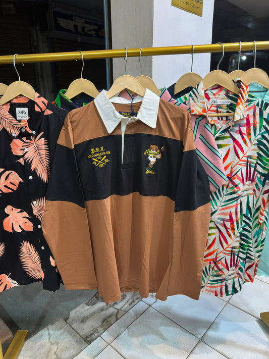 RL POLO BROWN FULL SLEEVE TSHIRT