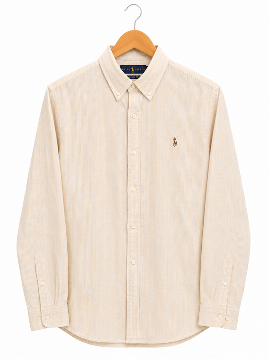 POLO RALPH LAUREN LINEN TAN SHIRT