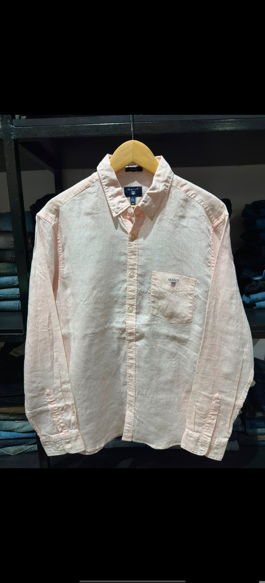 GANT LINEN BLUSH PINK SHIRT