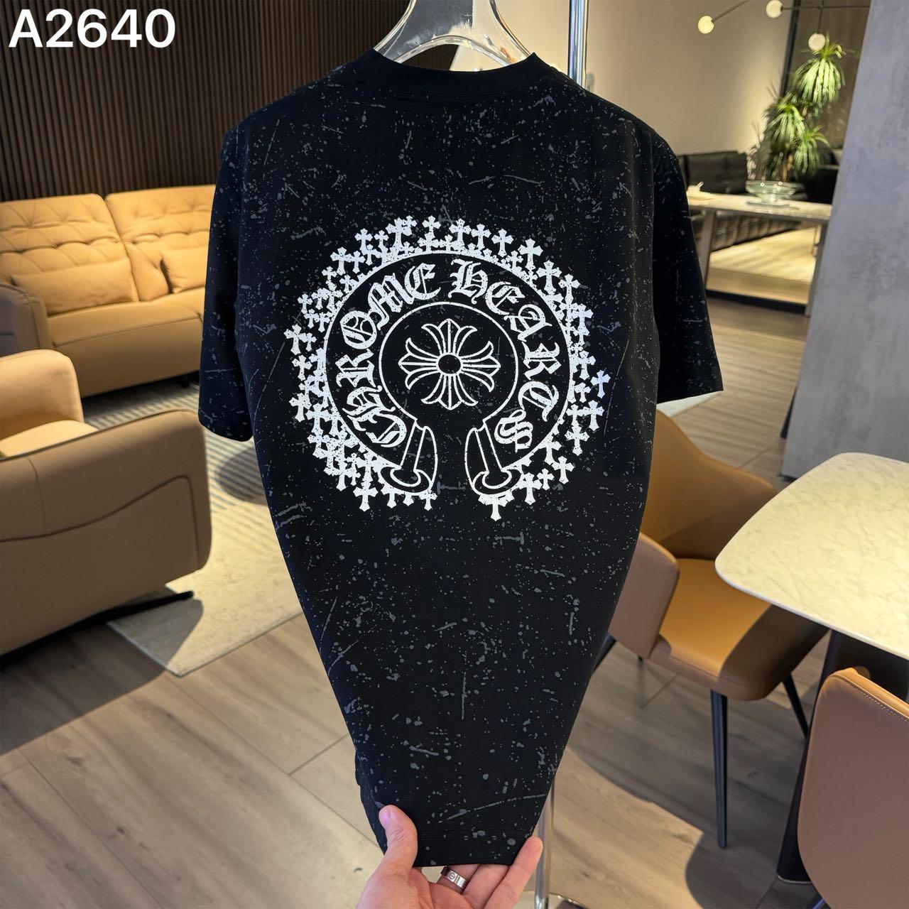 CHROME HEART IMPORTED LUXURY HIGH QUALITY BLACK TSHIRT