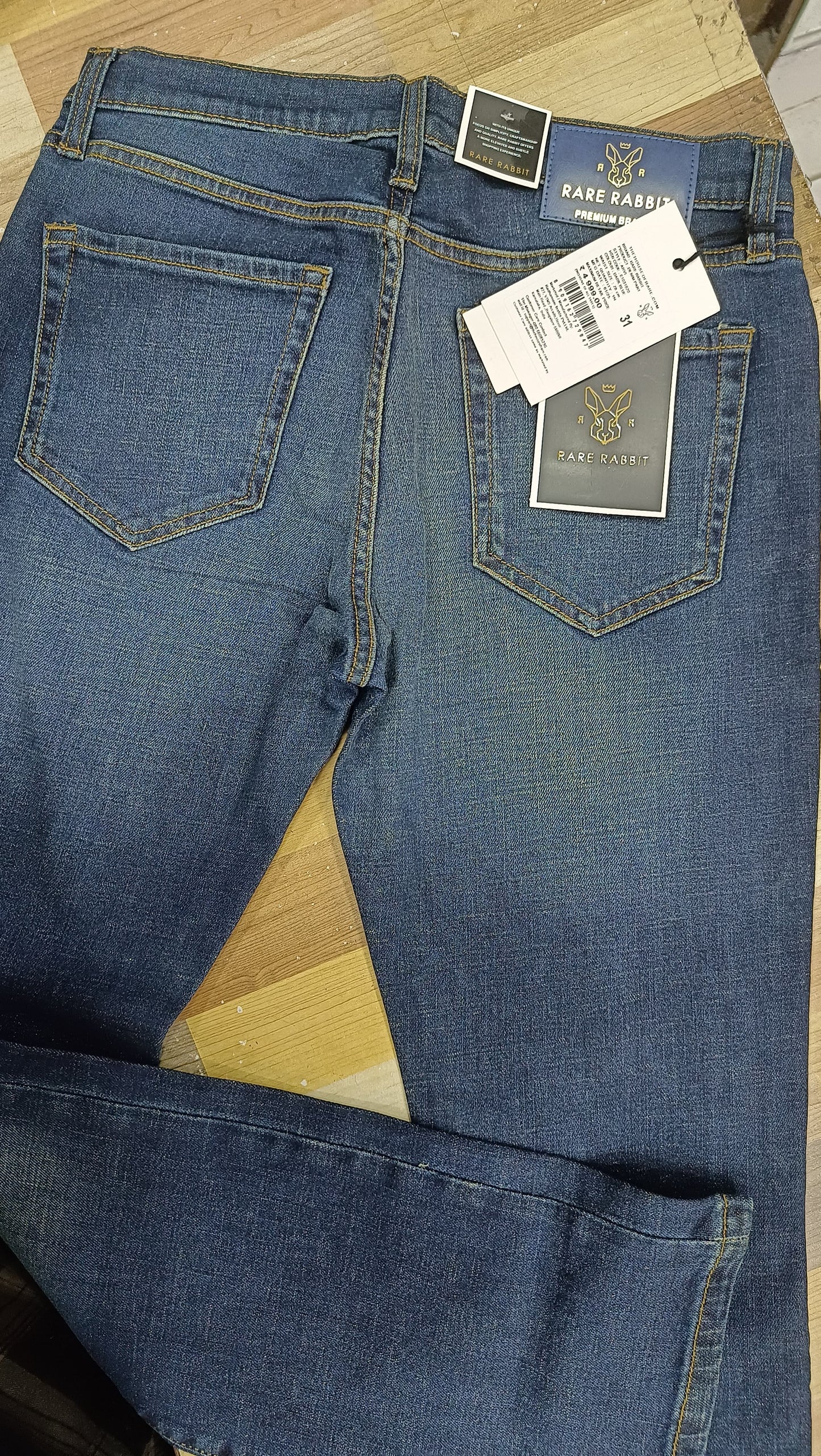 RARE RABBIT GREENISH BLUISH WASH JEANS