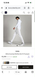 PUMAA TRACK PANT LOWER WHITE
