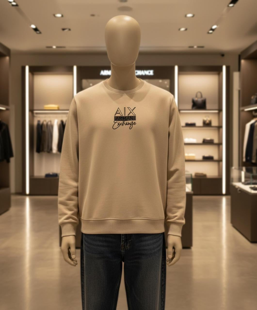 ARMANI EXCHANGE CREAME SWEATSHIRT