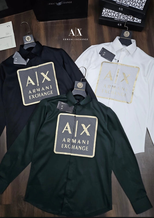 Armani Exchange AX BLACK WHITE BLUE GREEN shirt