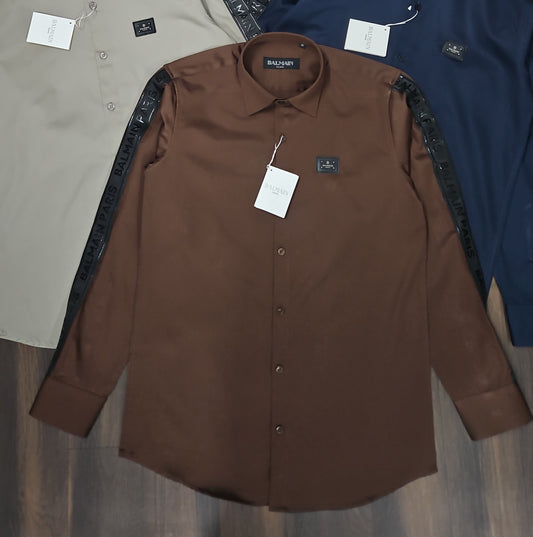 BALMAIN PARIS SIDE STRIP BROWN COLOUR