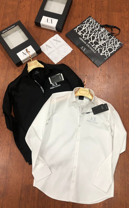 ARMANI EXCHANGE AX BLACK SHIRT
