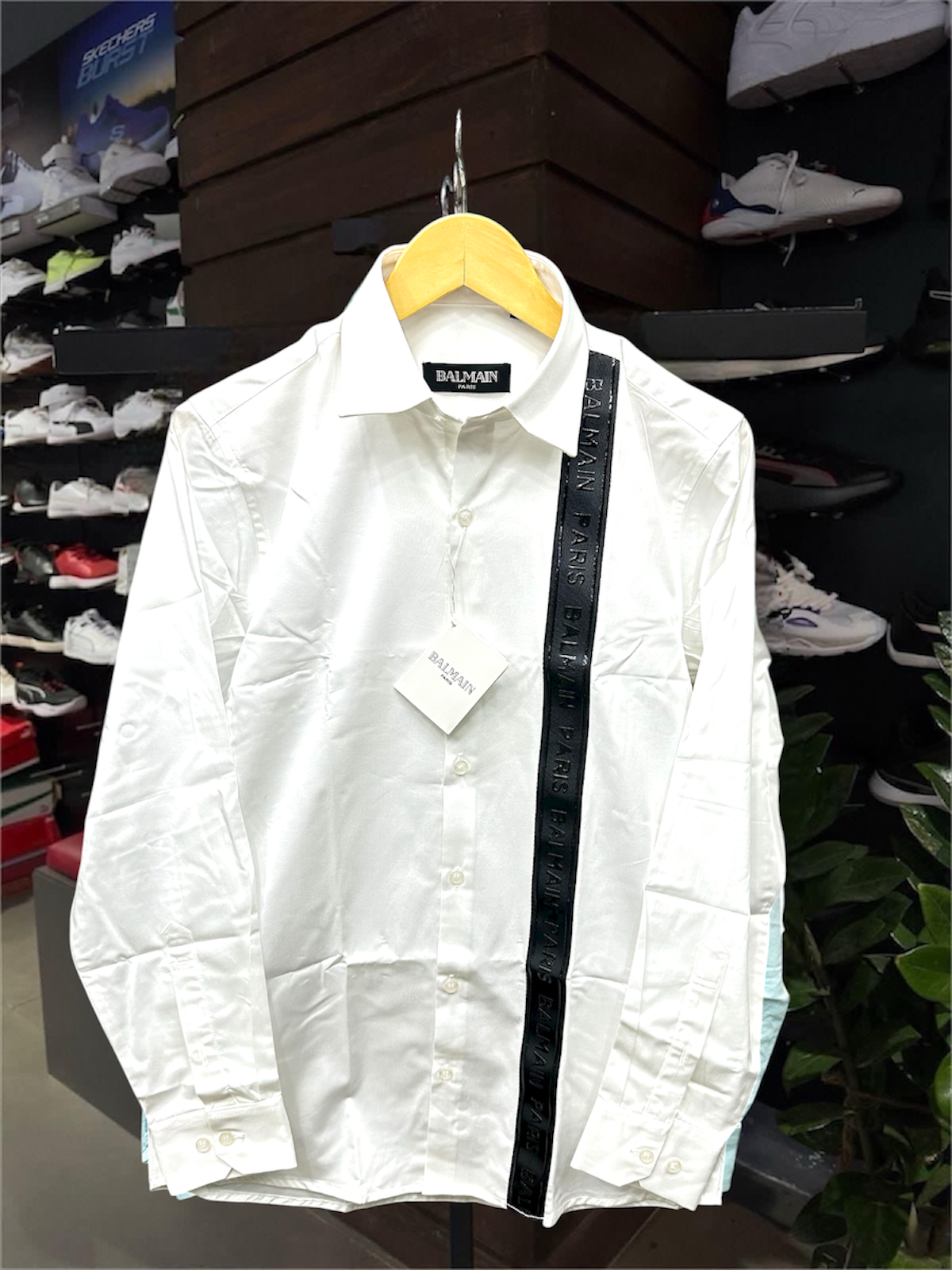 BALMAIN PARIS FRONT STRIP SHIRT