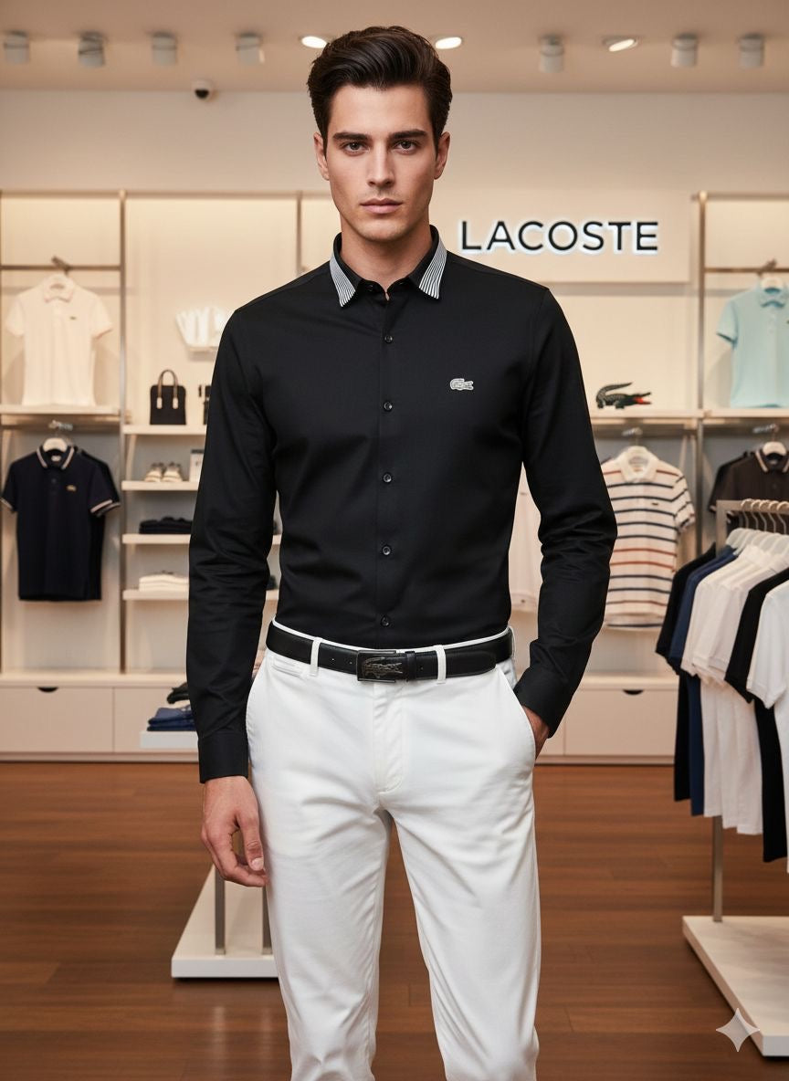 LACOSTE BLACK SHIRT