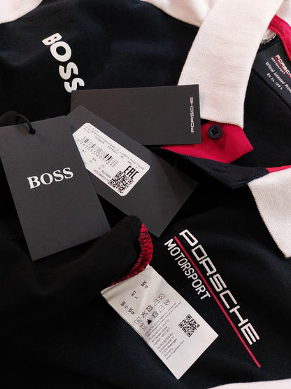 BOSS X PORSCHE POLO DARK BLUE TSHIRT