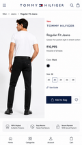TOMMY HILFIGR BLACK JEANS
