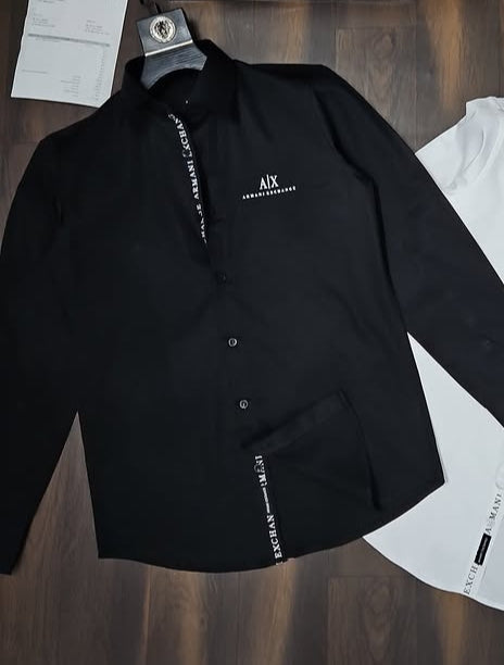 ARMANI EXCHANGE AX BLACK SHIRT