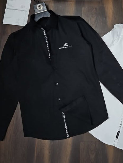 ARMANI EXCHANGE AX BLACK SHIRT