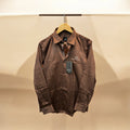 ARMANI EXCHANGE AX FRONT BUTTON PRINT BROWN SHIRT