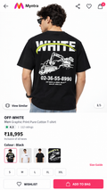 OFF WHITE BLACK TSHIRT