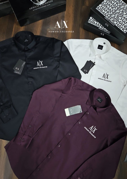 ARMANI EXCHANGE AX SHIRT EMBROIDERY LOGO