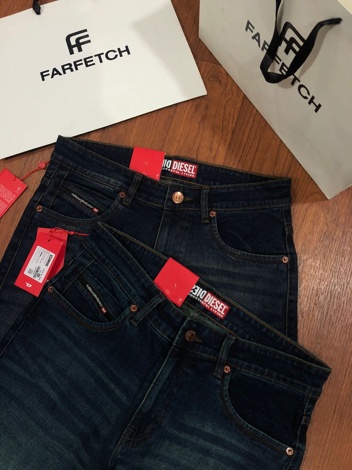 DIESEL BOOT CUT BROWNISH BLUE