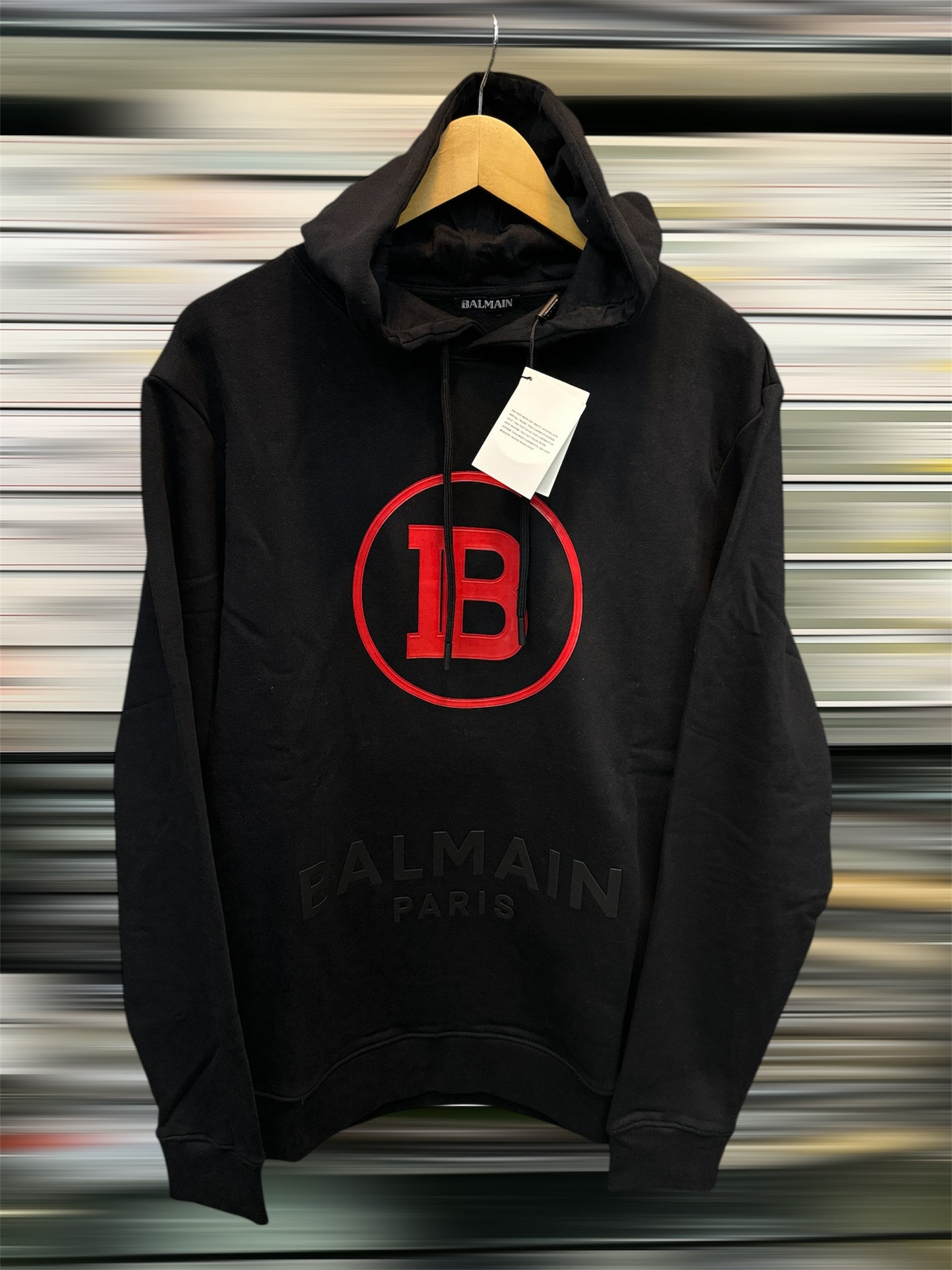 BALMAIN PARIS BLACK HOODY