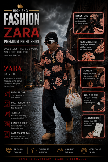 ZARA HALF SHIRT