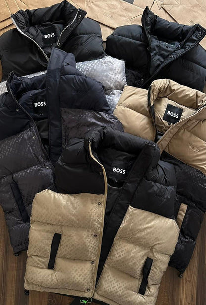 HUGO BOSS CREAM HALF JACKET