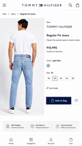 TOMMY HILFIGR ICE BLUE JEANS