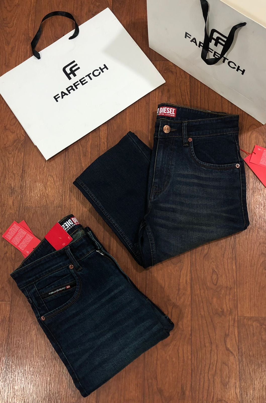 DIESEL BOOT CUT BROWNISH BLUE