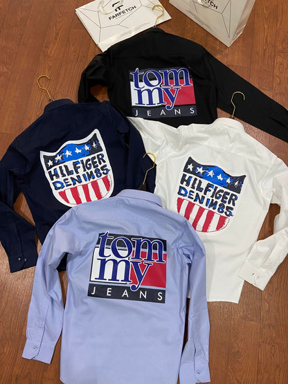 TOMMY HILFIGER BIG SIZE BLACK SHIRT