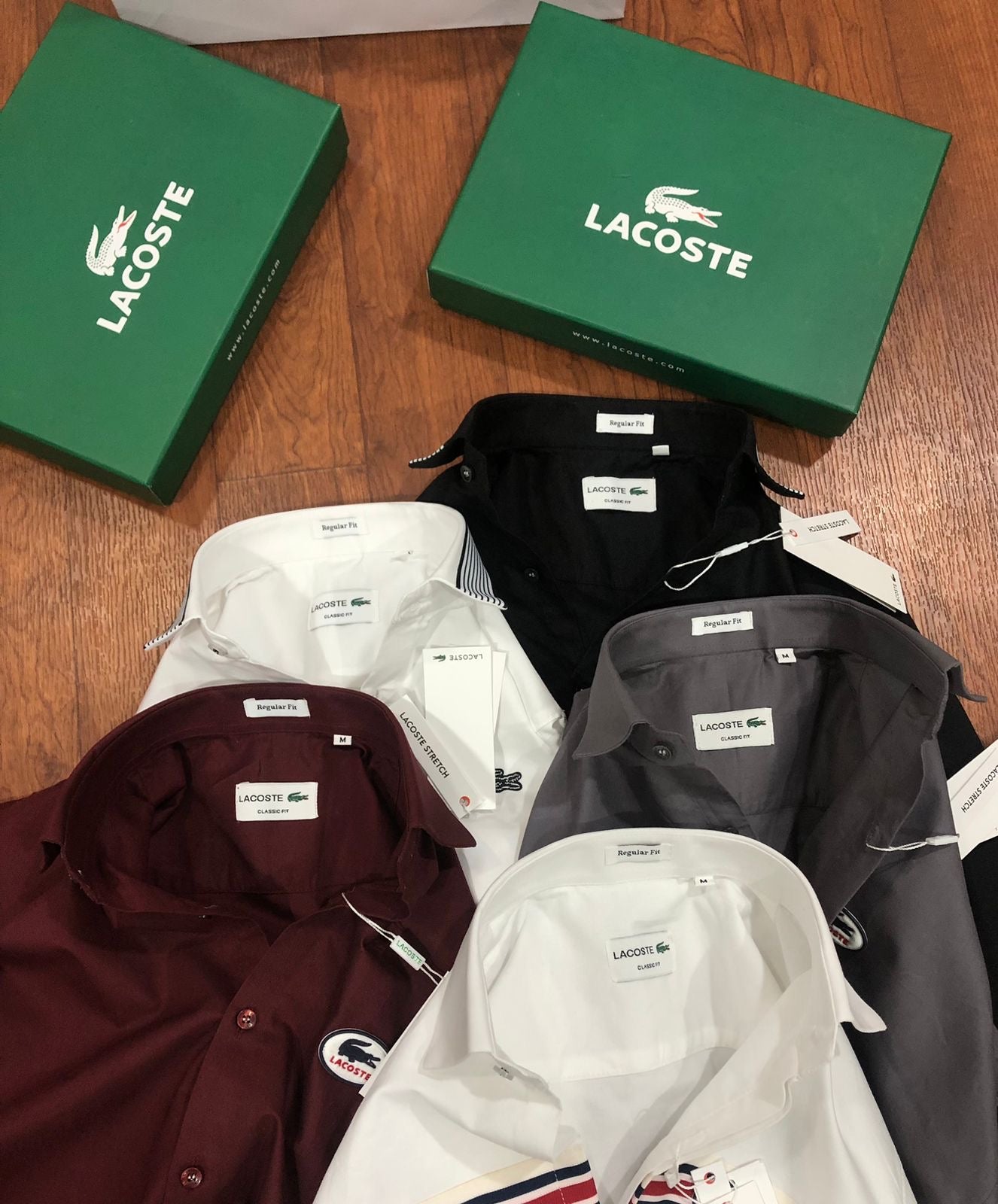 LACOSTE MAHROON SHIRT