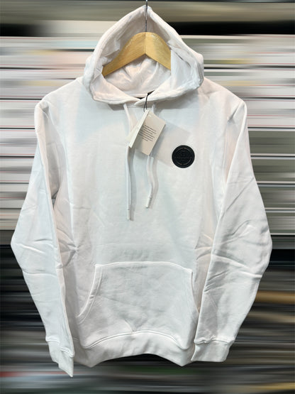 BALMAIN PARIS BACK PRINT WHITE HOODY