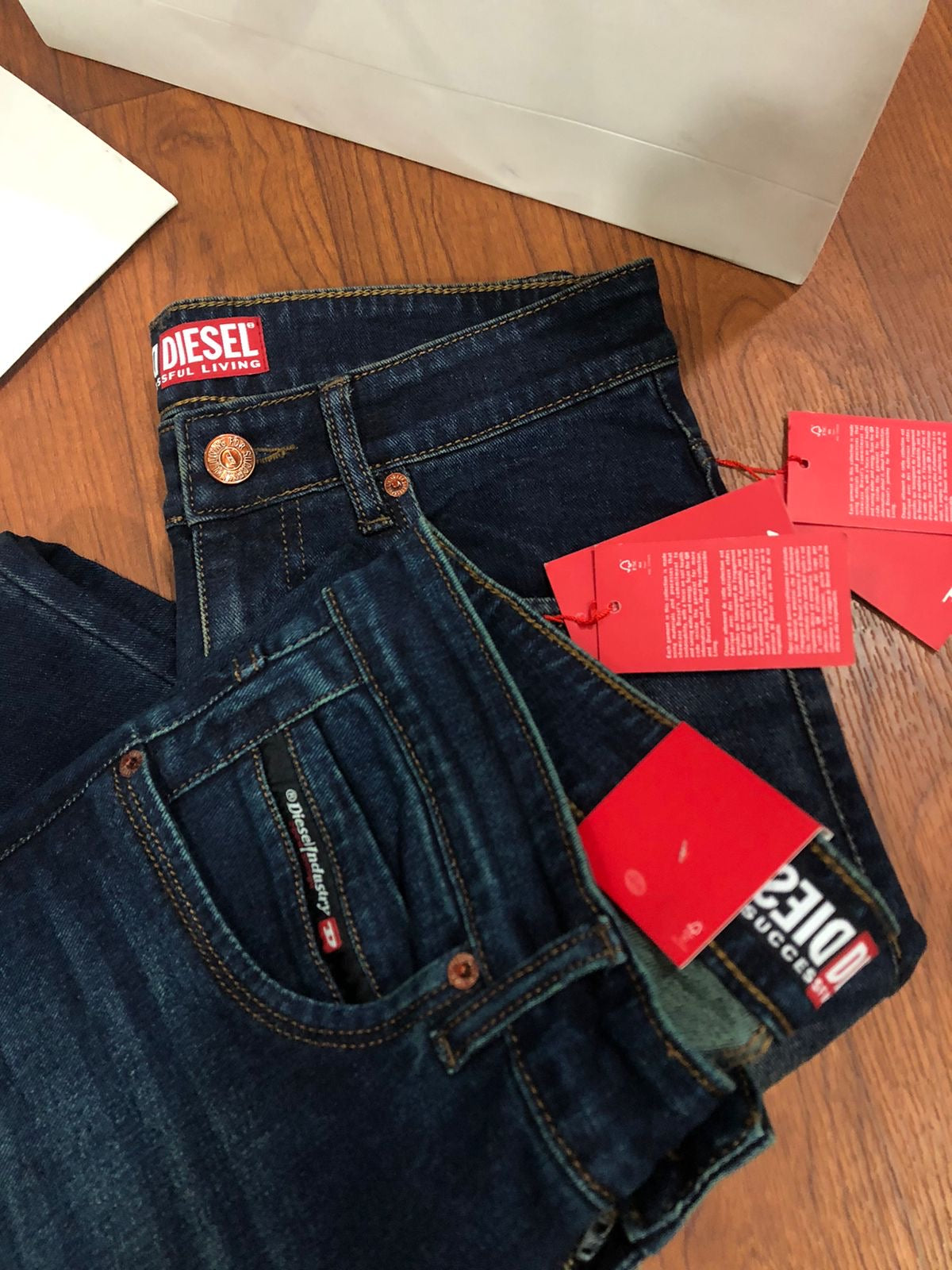 DIESEL BOOT CUT BROWNISH BLUE