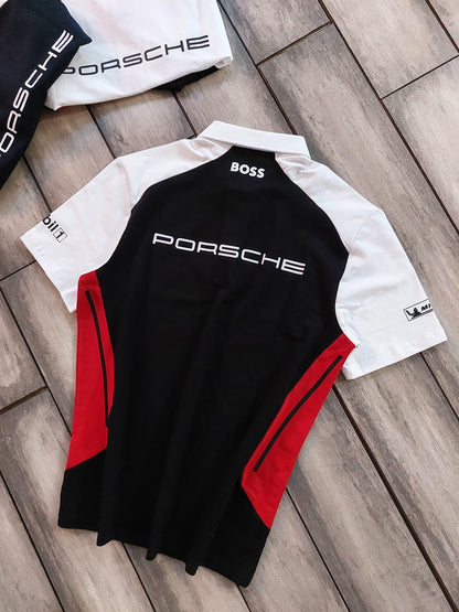 BOSS X PORSCHE POLO DARK BLUE TSHIRT