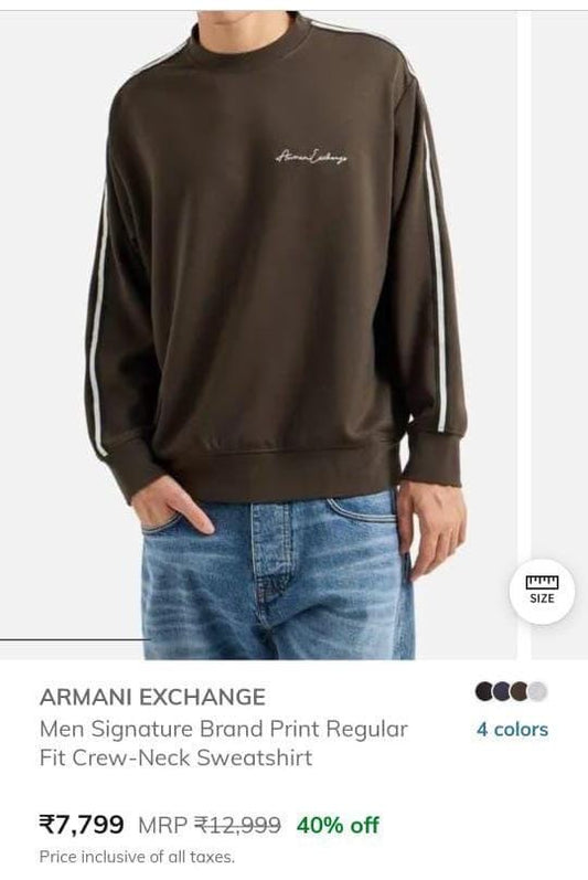 ARMANI EXCHANGE AX BROWN SWEATSHIRT