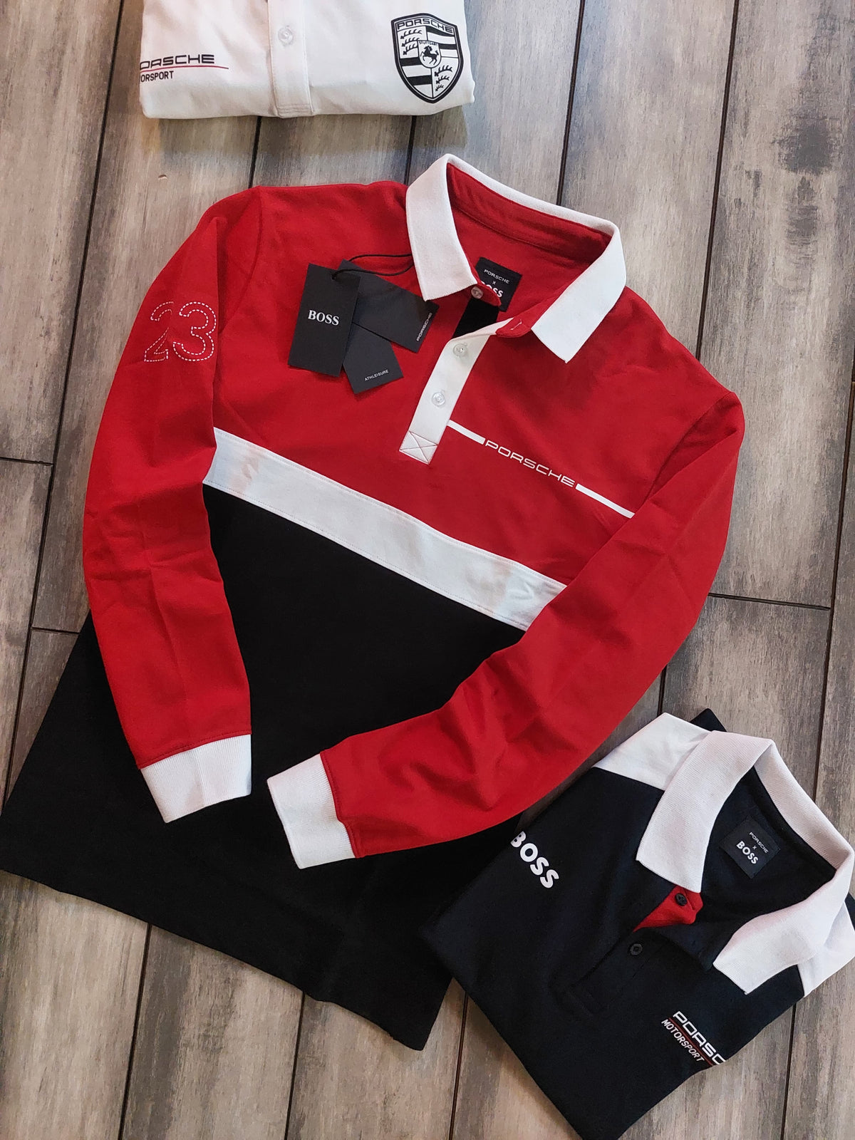 BOSSS PORSCHE POLO FULL SLEEVE TSHIRT