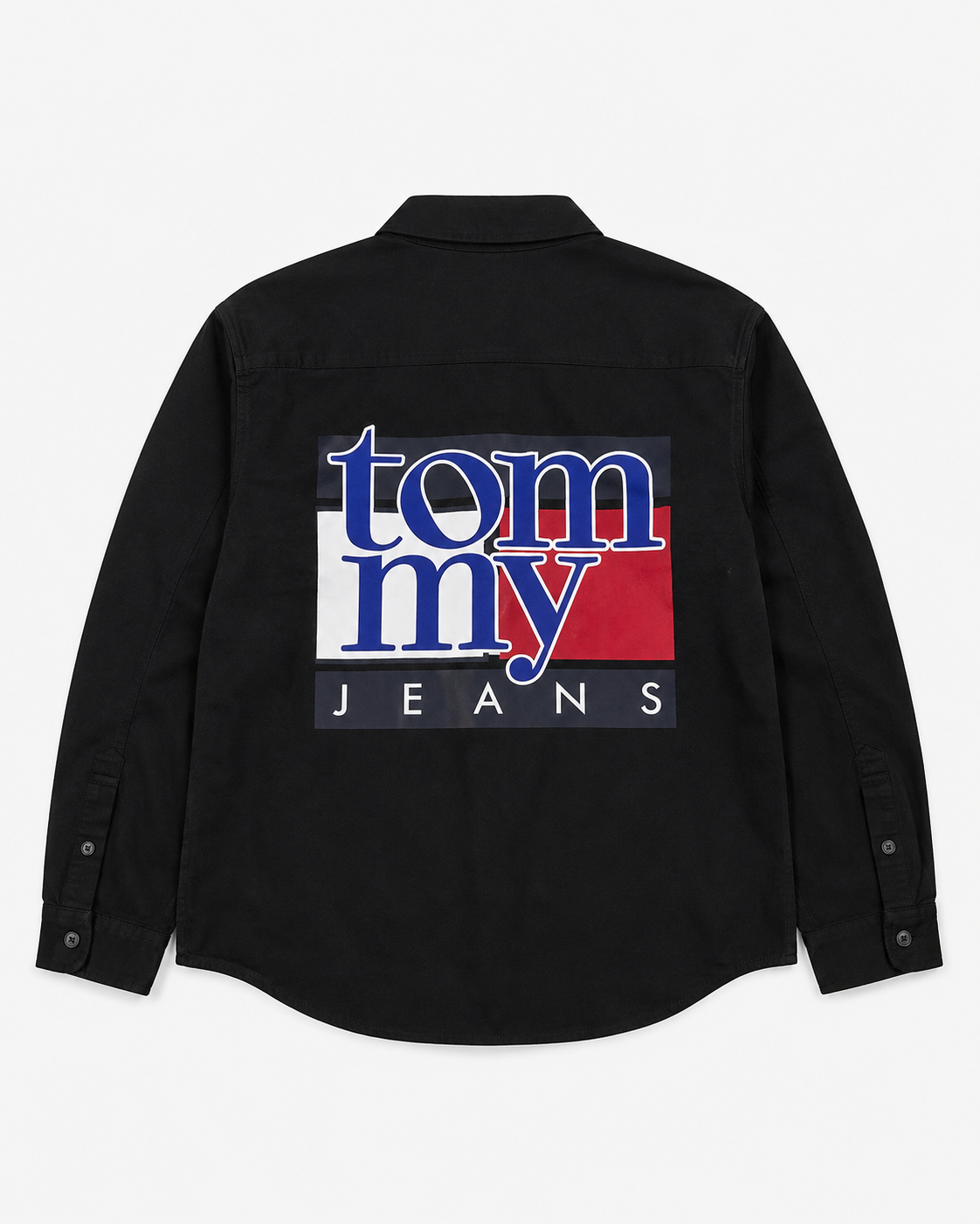 TOMMY HILFIGER BIG SIZE BLACK SHIRT