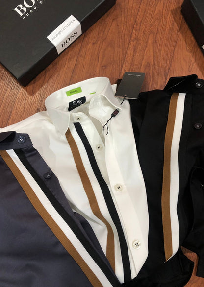 BOSS FRONT STRIP BLACK SHIRT