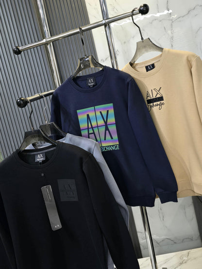 ARMANI EXCHANGE AX BLACK SWEATSHIRT