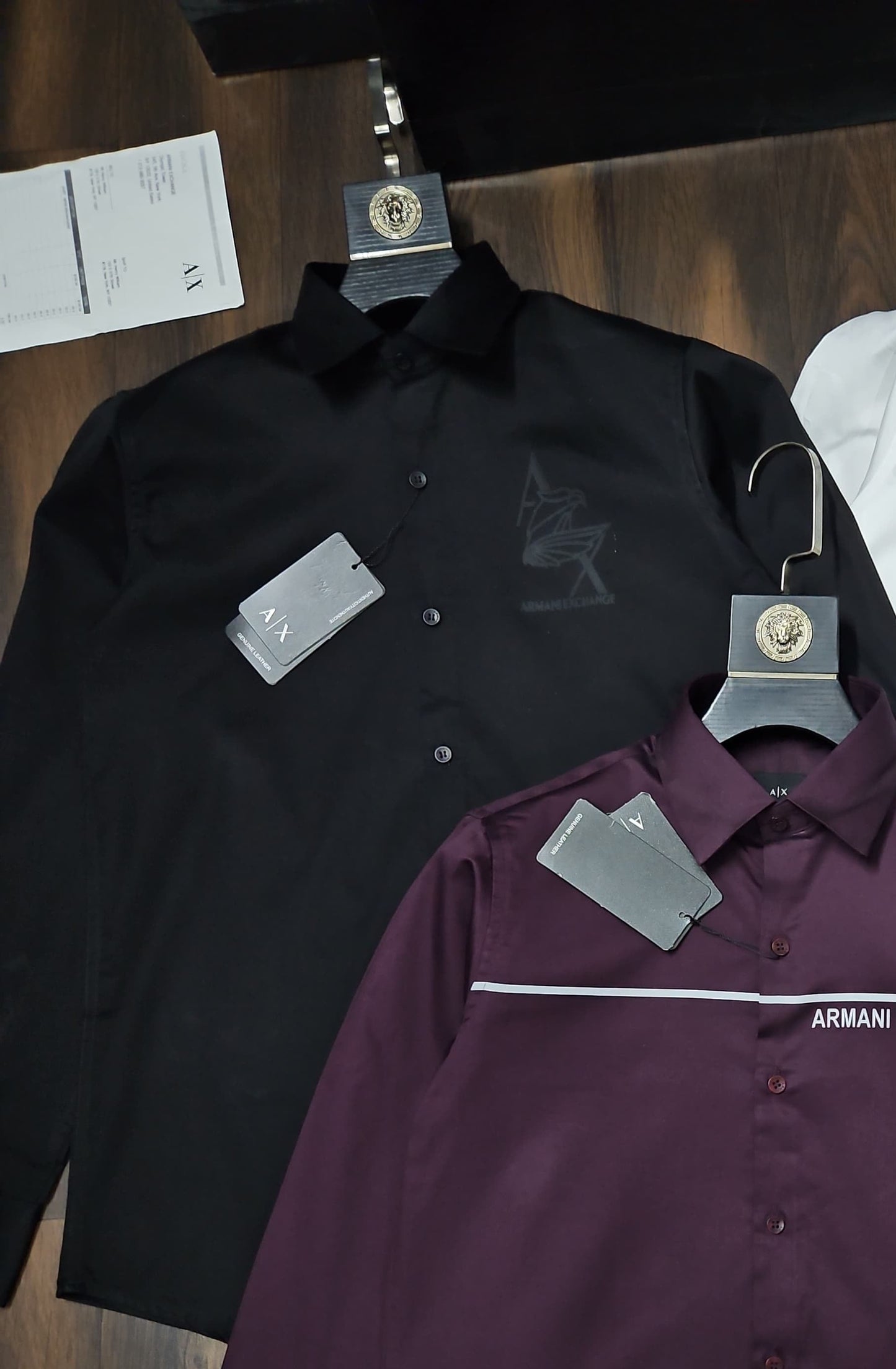 ARMANI EXCHANGE AX BLACK SHIRT