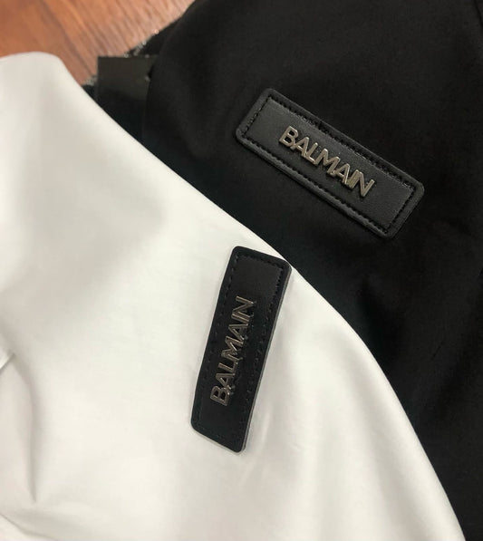 BALMAIN PARIS BLACK WHITE SHIRT