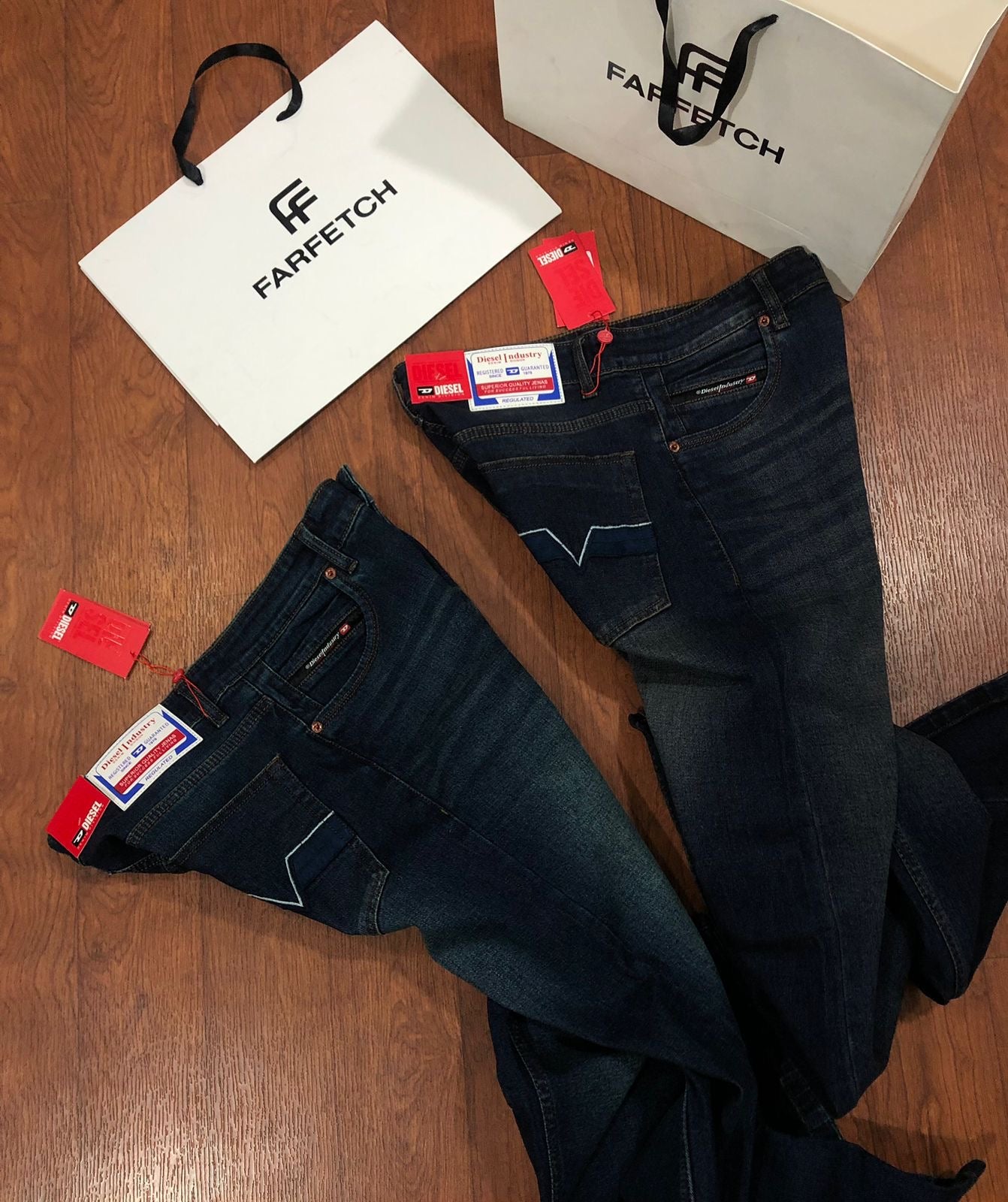 DIESEL BOOT CUT BROWNISH BLUE