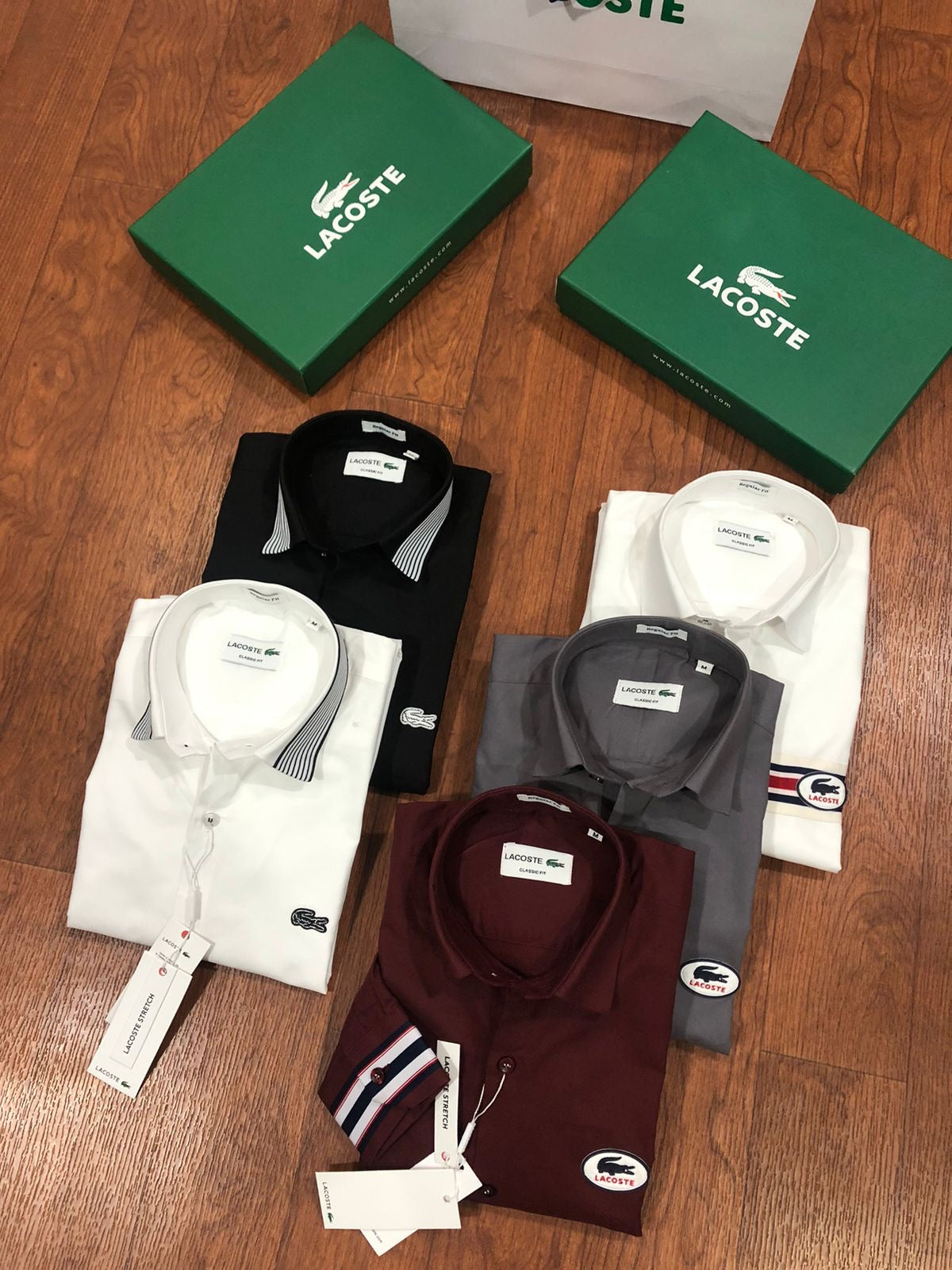 LACOSTE MAHROON SHIRT