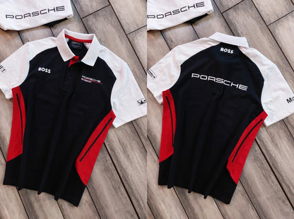BOSS X PORSCHE POLO DARK BLUE TSHIRT