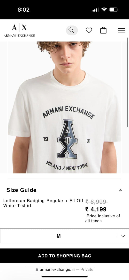 Armani Exchange AX tshirt
